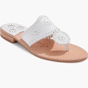 Jack Rogers White Leather Sandals